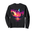 Vaporwave Solar System 80S Synthwave Sweatshirt - Unique Graphic Men Women - T-Shirt, Sweatshirt, Hoodie