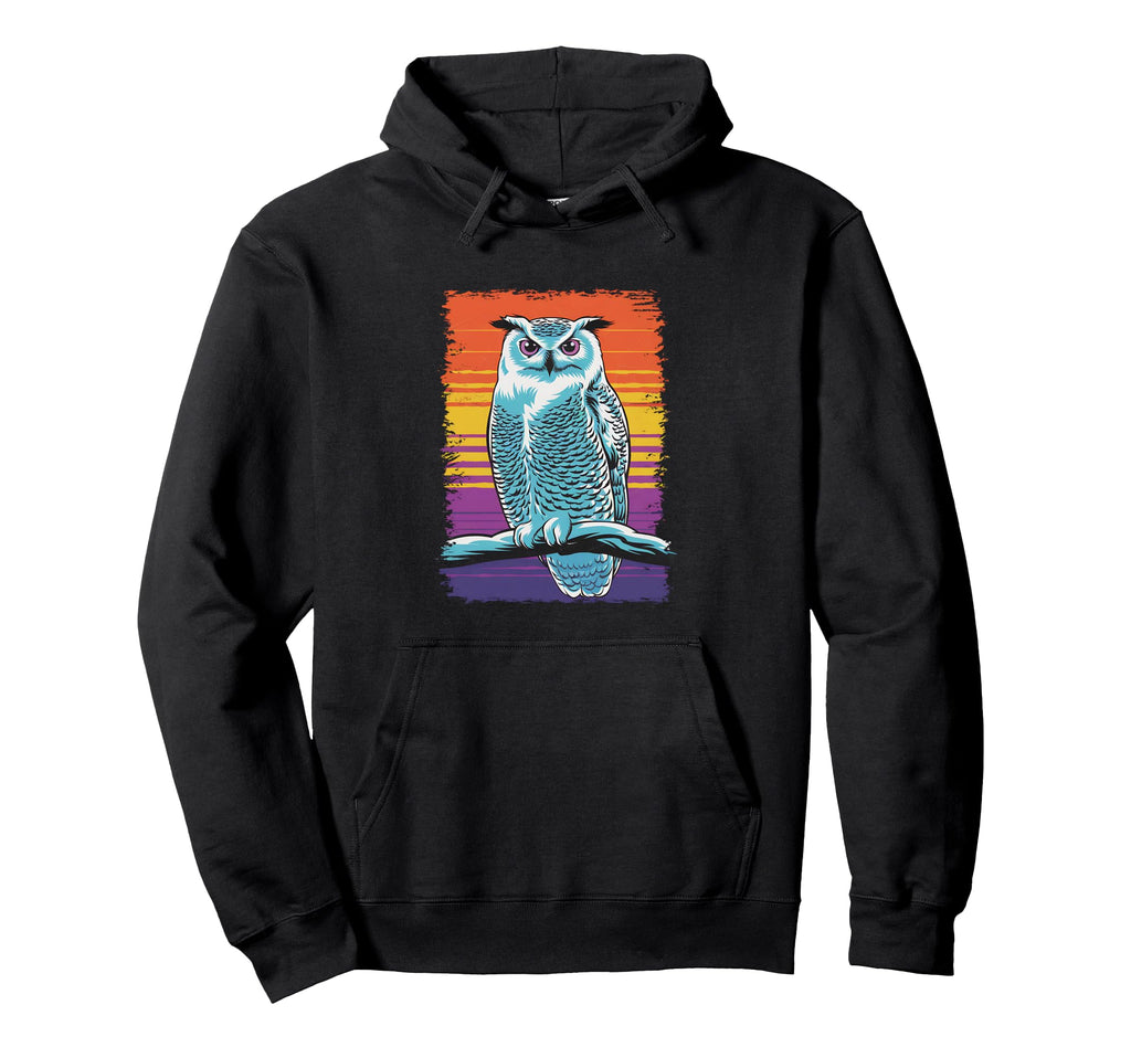 Owl Sunset Art Hoodie - Unique Graphic Men Women - T-Shirt, Sweatshirt, Hoodie