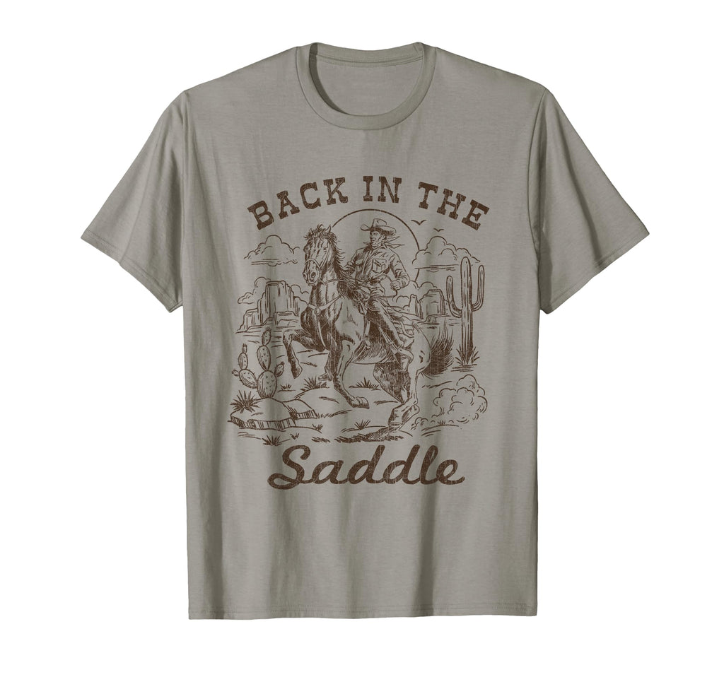 Back Saddle Western Rodeo Horse T-Shirt - Aesthetic Graphic Men Women - T-Shirt, Sweatshirt, Hoodie