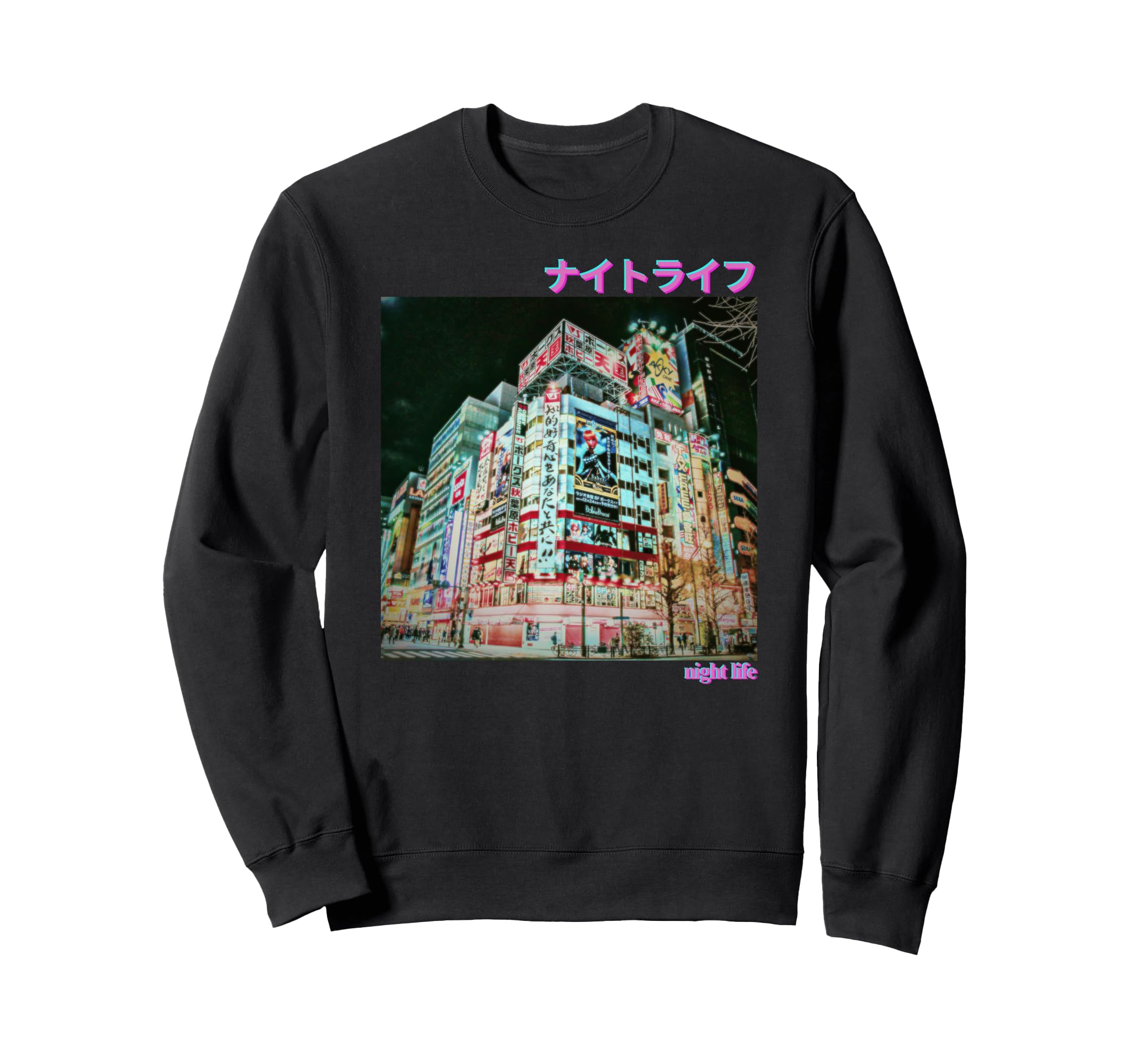 Japanese Streetwear Aesthetic Night Sweatshirt - Fun Novelty Design Unisex - T-Shirt, Sweatshirt, Hoodie