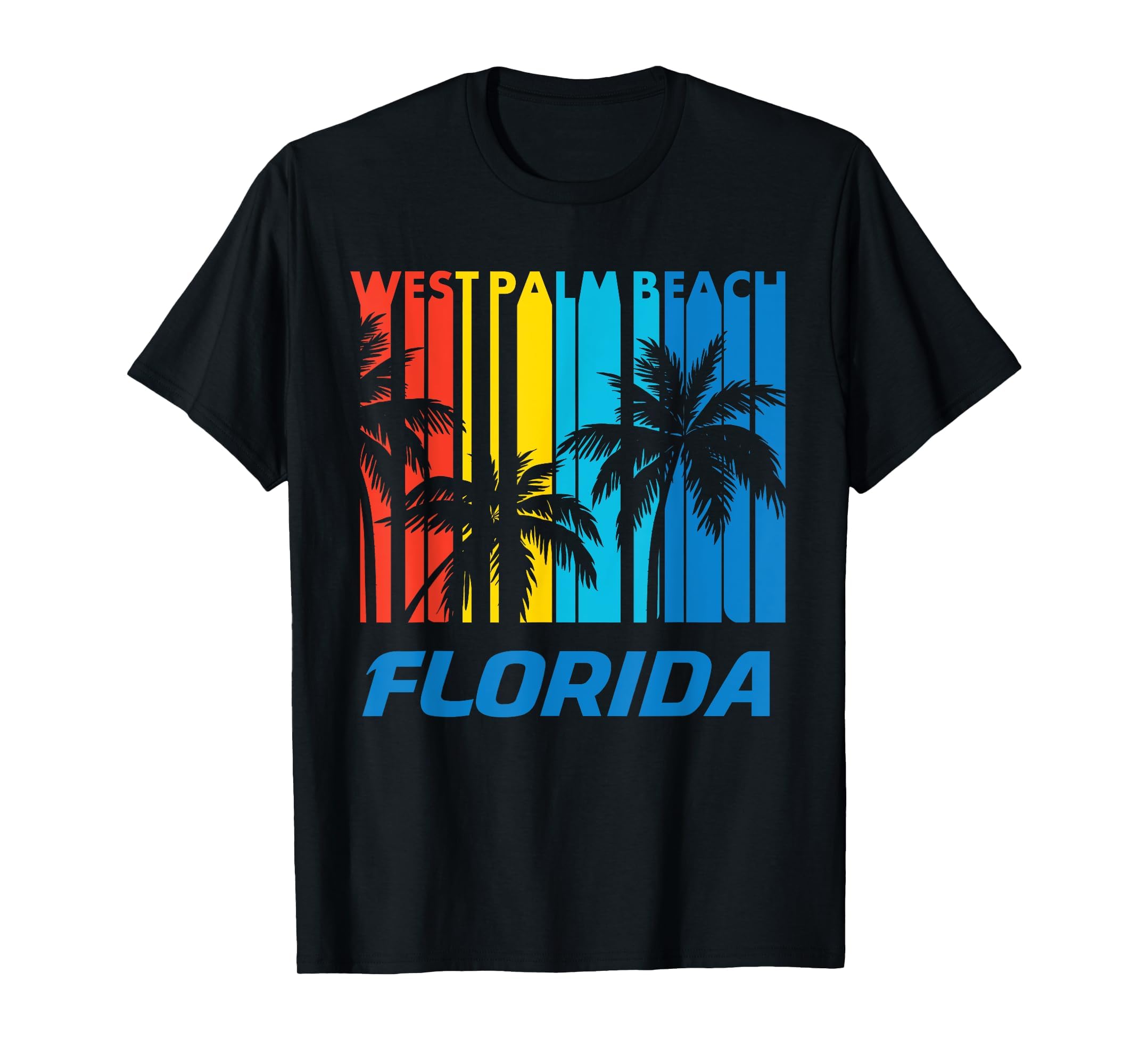 West Palm Beach Florida Palm Trees T-Shirt - Minimalist Print for Adults - T-Shirt, Sweatshirt, Hoodie