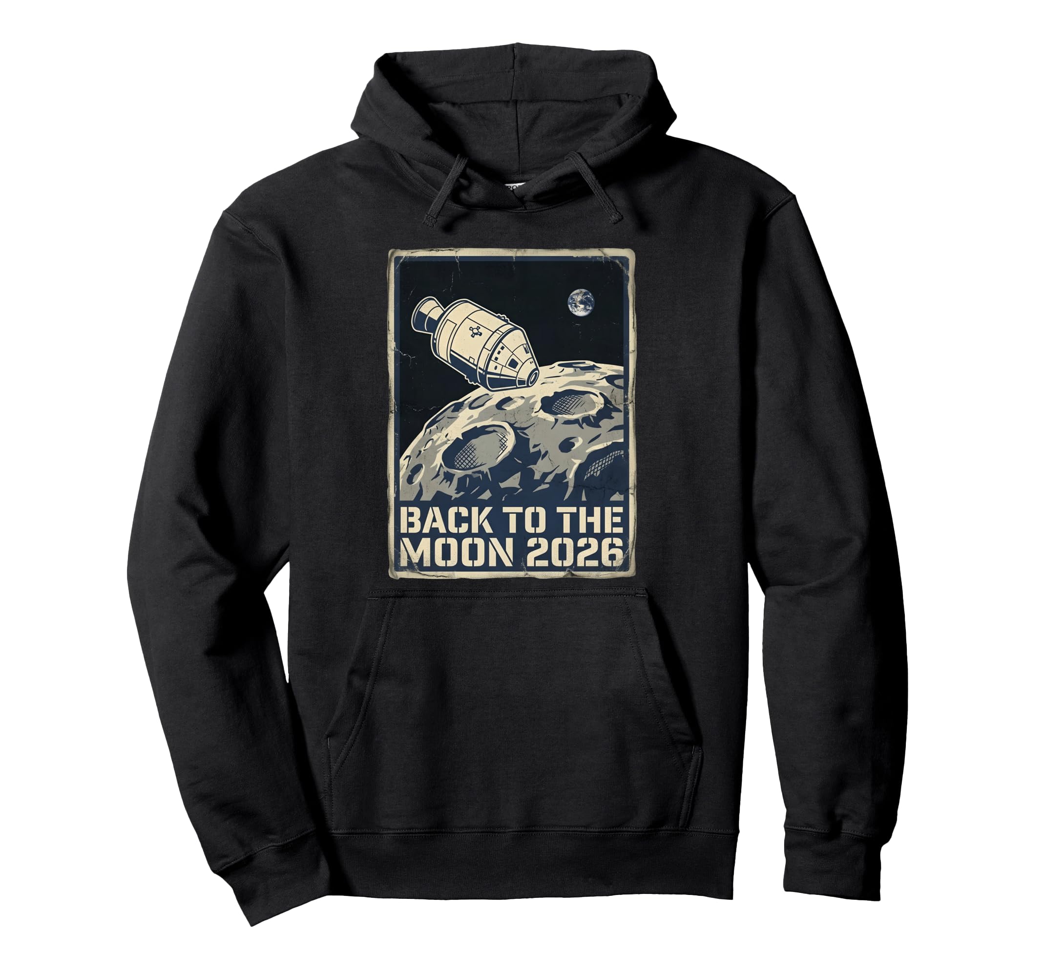 Back To Moon 2026 Funny Astronaut Hoodie - Custom Art Print for Adults - T-Shirt, Sweatshirt, Hoodie