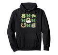 St Patricks Day Rainbow Clover Western Hoodie - Minimalist Print Men Women - T-Shirt, Sweatshirt, Hoodie