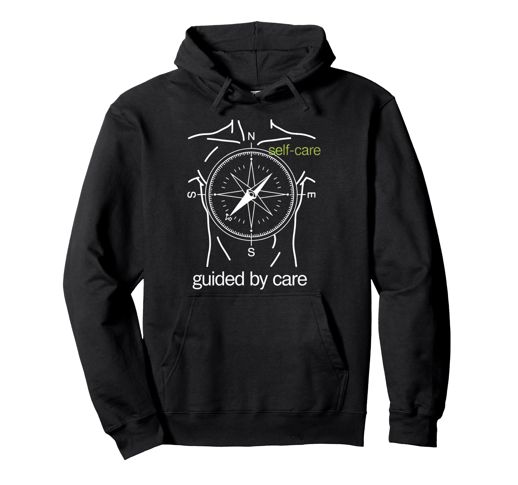 Guided Care Compass Self Care Hoodie - Graphic Print for Adults - T-Shirt, Sweatshirt, Hoodie