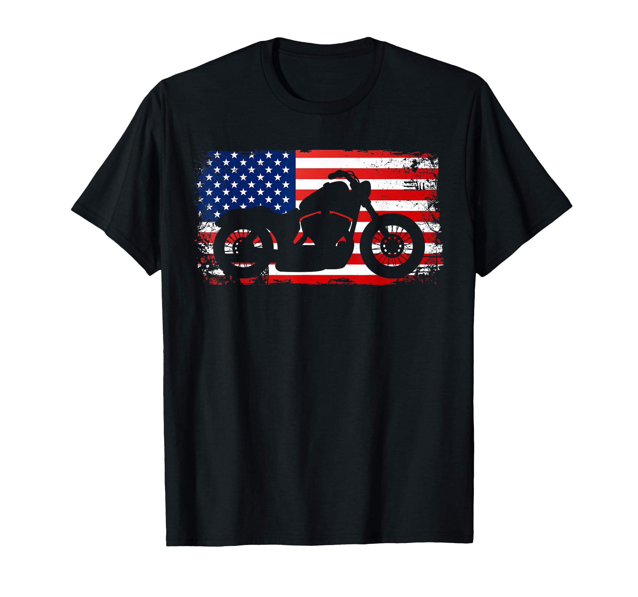 Usa Flag Motorcycle Rider T-Shirt - Fun Novelty Design Unisex - T-Shirt, Sweatshirt, Hoodie
