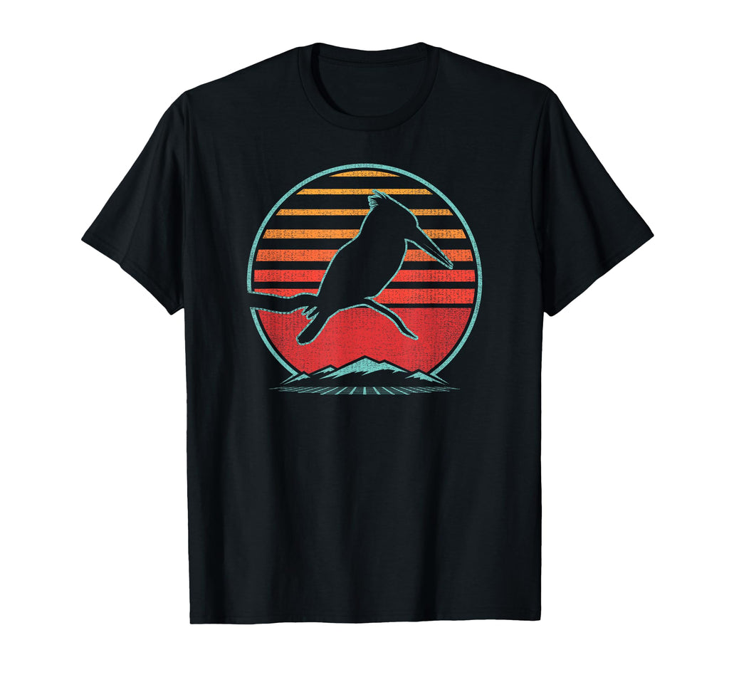 Kingfisher Bird 80S Birding Gift T-Shirt - Novelty Apparel Men Women - T-Shirt, Sweatshirt, Hoodie