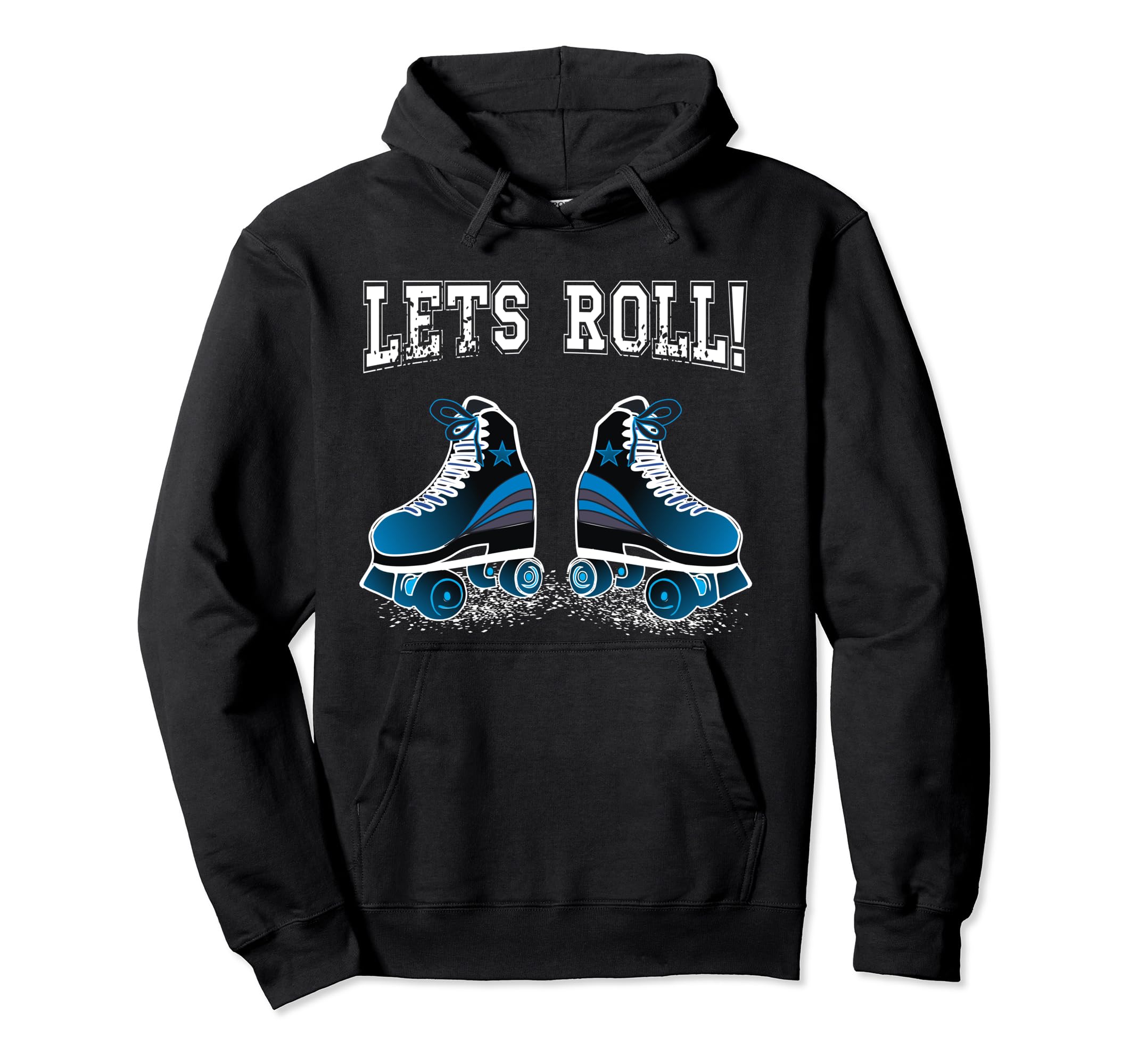 Grange Roller Skating Lets Roll Hoodie - Minimalist Print for Adults - T-Shirt, Sweatshirt, Hoodie