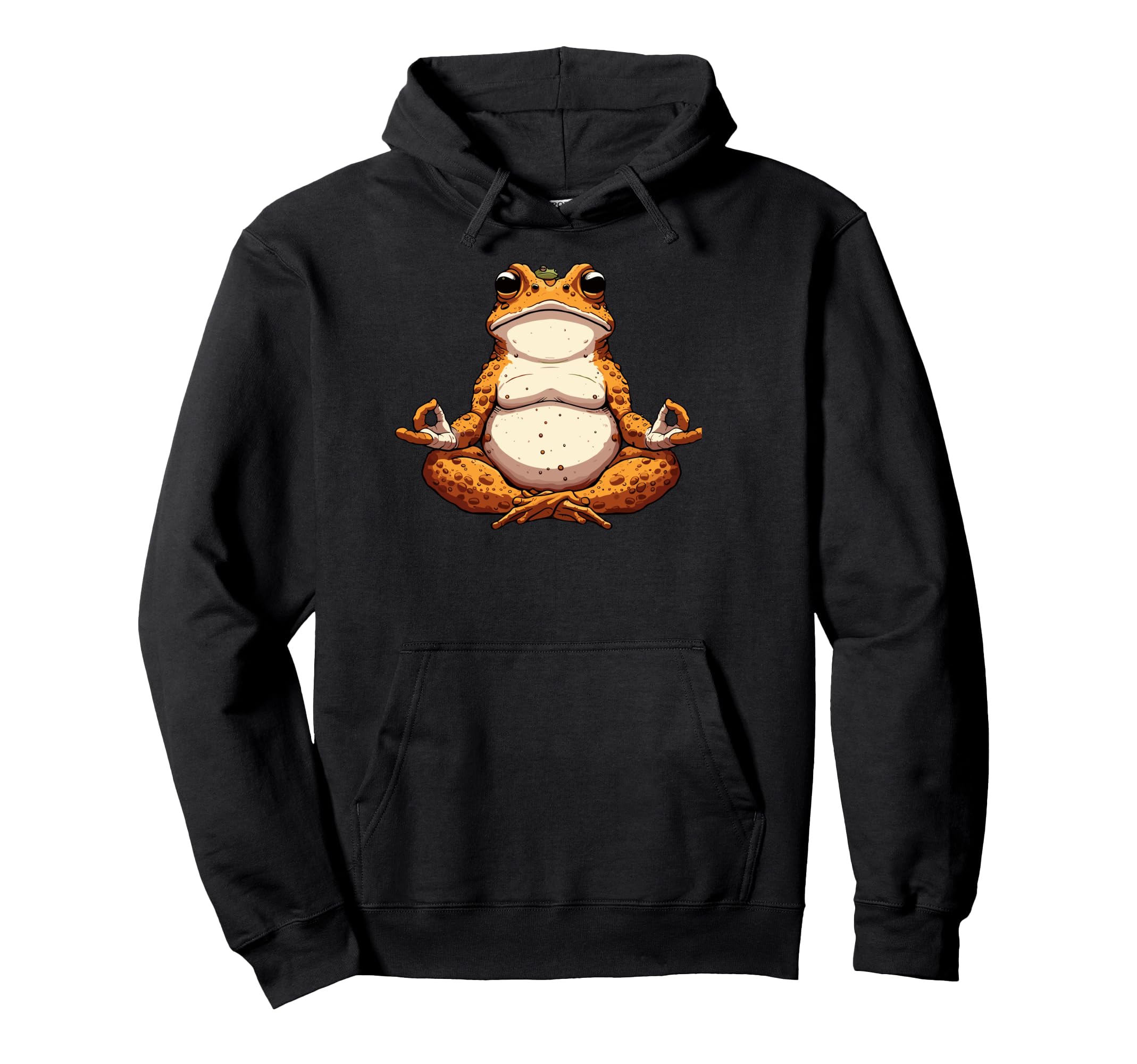 Meditation Frog Toad Yoga Pose Relaxing Hoodie - Aesthetic Graphic Unisex - T-Shirt, Sweatshirt, Hoodie