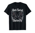 Antisocial Butterfly Gothic Bold T-Shirt - Graphic Print for Adults - T-Shirt, Sweatshirt, Hoodie