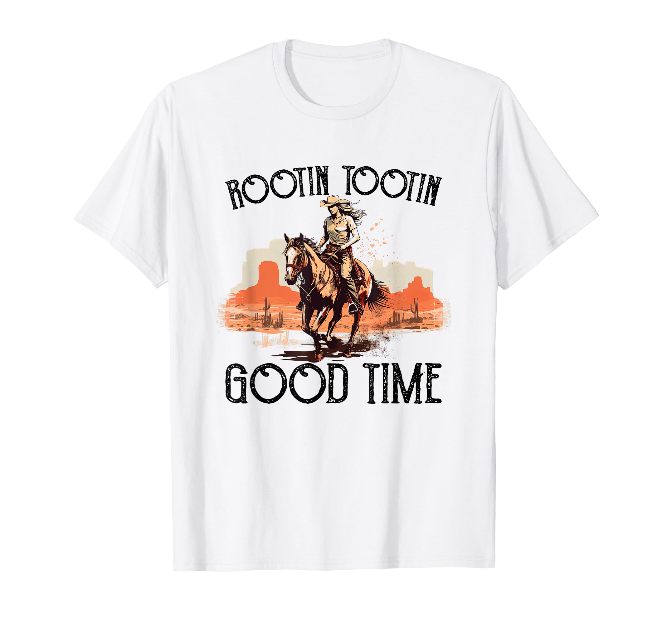 Rootin Tootin Good Time Western T-Shirt - Custom Art Print Men Women - T-Shirt, Sweatshirt, Hoodie