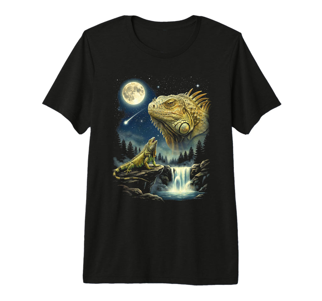 Iguana Howling To Moon Meme Funny 90S T-Shirt - Unique Graphic for Adults - T-Shirt, Sweatshirt, Hoodie