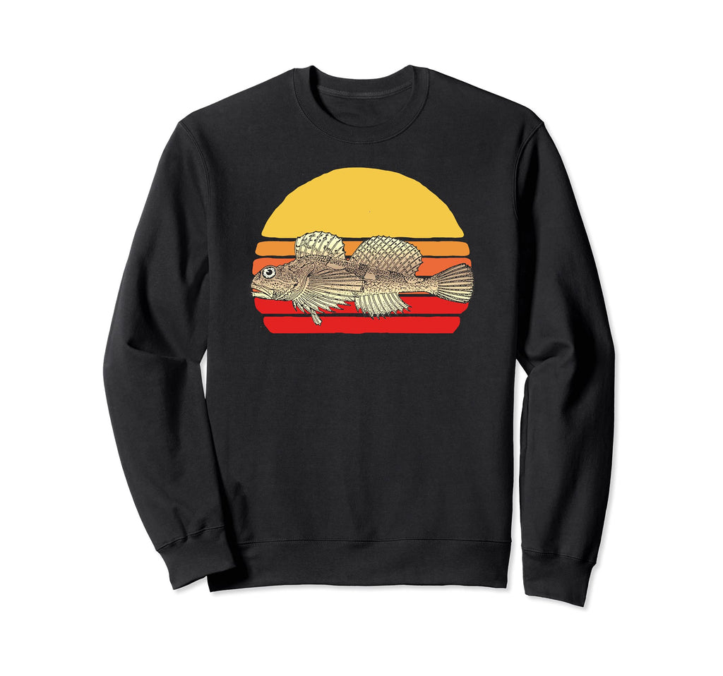 Sculpin Fish Freshwater Eighties Sweatshirt - Aesthetic Graphic for Adults - T-Shirt, Sweatshirt, Hoodie