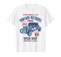 Speed Shop Hotrod Car Distressed T-Shirt - Minimalist Print Unisex - T-Shirt, Sweatshirt, Hoodie