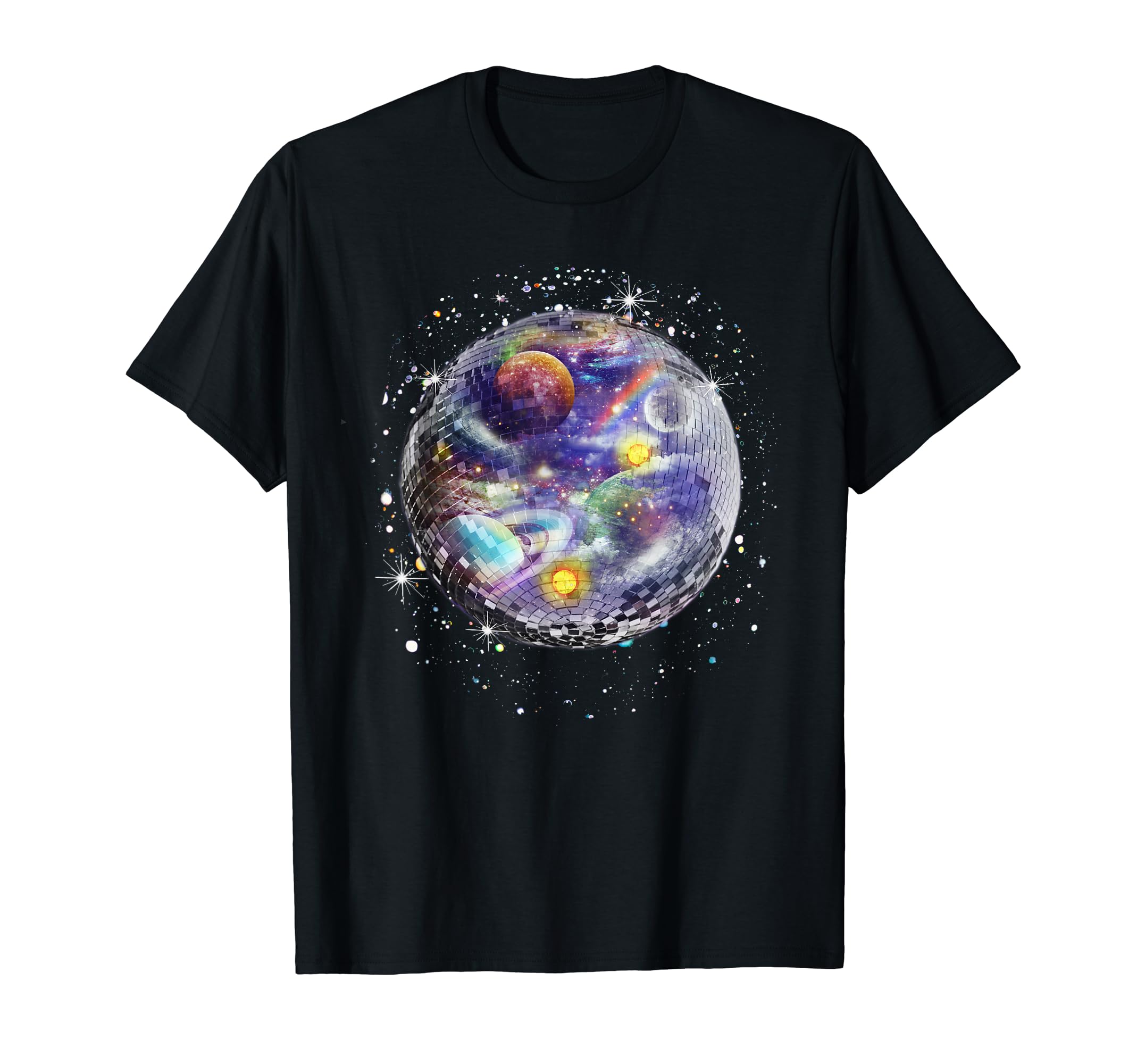 Disco Ball Space Galaxy Club T-Shirt - Casual Everyday Wear Men Women - T-Shirt, Sweatshirt, Hoodie