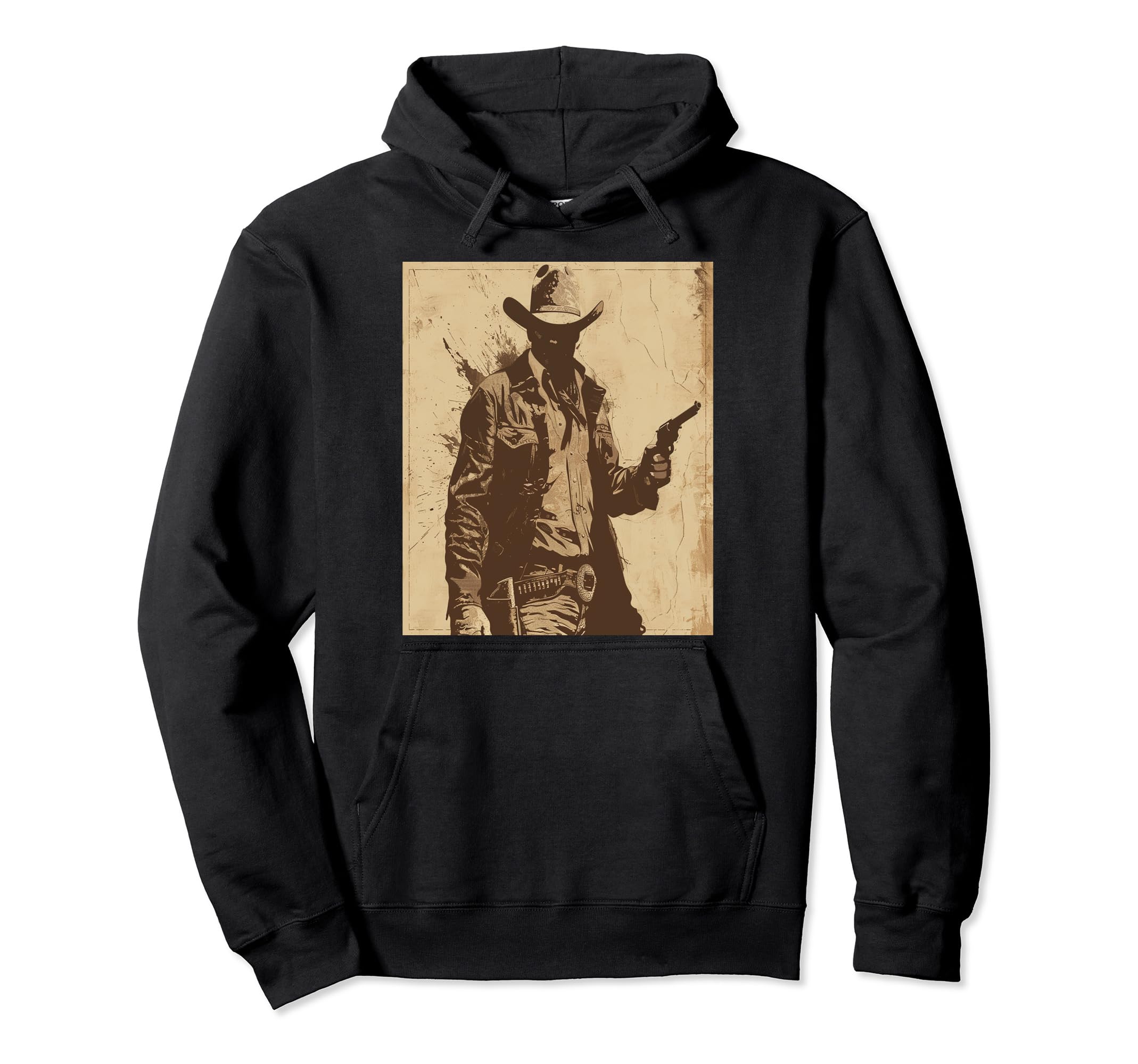 1950S Western Ranch Cowboy Hat Desert Hoodie - Fun Novelty Design Unisex - T-Shirt, Sweatshirt, Hoodie
