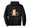 Meditation Cat Yoga Pose Relaxing Animal Hoodie - Trendy Graphic Unisex - T-Shirt, Sweatshirt, Hoodie
