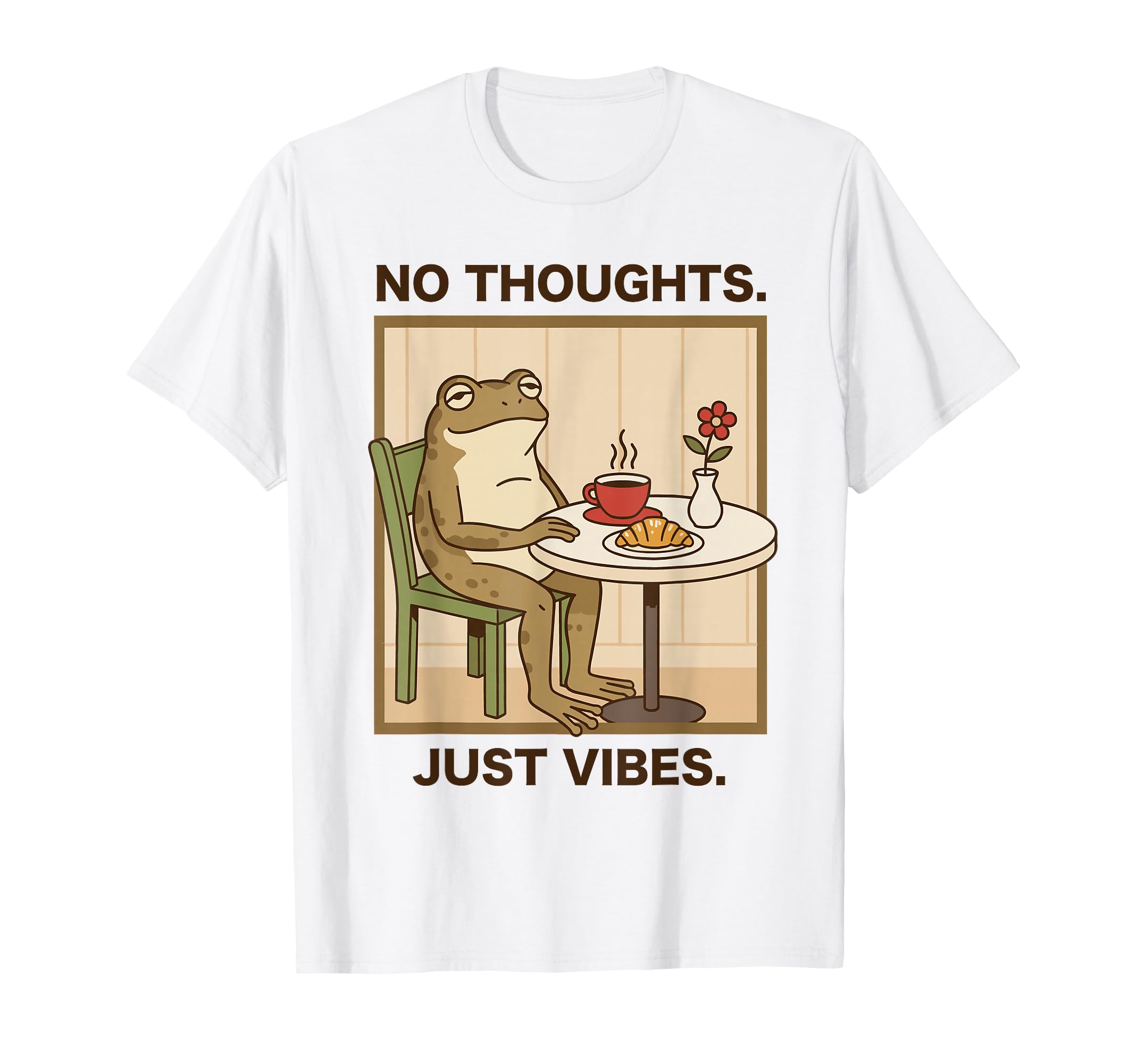No Thoughts Just Vibes Frog Head T-Shirt - Streetwear Style Men Women - T-Shirt, Sweatshirt, Hoodie