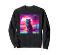 Cat Vaporwave Retrowave Aesthetic Sweatshirt - Minimalist Print Unisex - T-Shirt, Sweatshirt, Hoodie