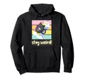 Stay Weird Cat Neurodivergent Pride Hoodie - Fun Novelty Design for Adults - T-Shirt, Sweatshirt, Hoodie