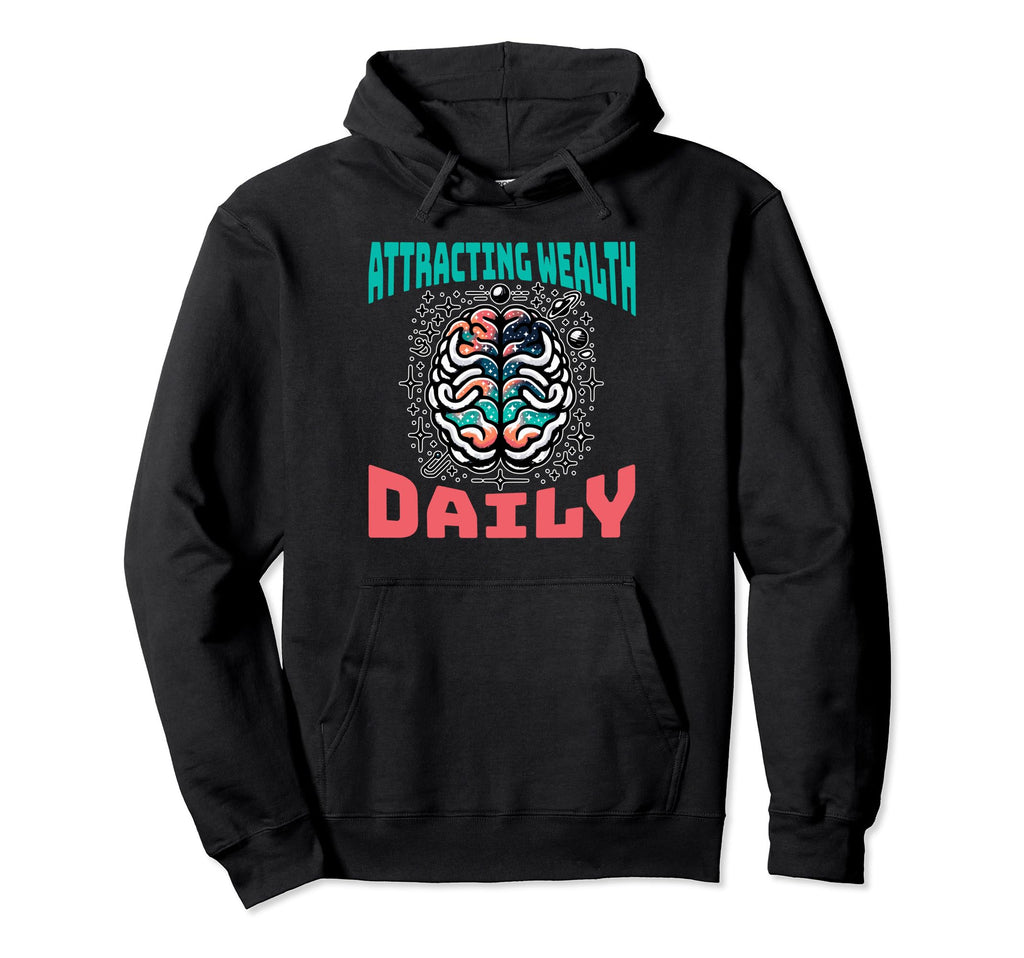 Attracting Wealth Daily Cosmic Brain Hoodie - Custom Art Print Men Women - T-Shirt, Sweatshirt, Hoodie