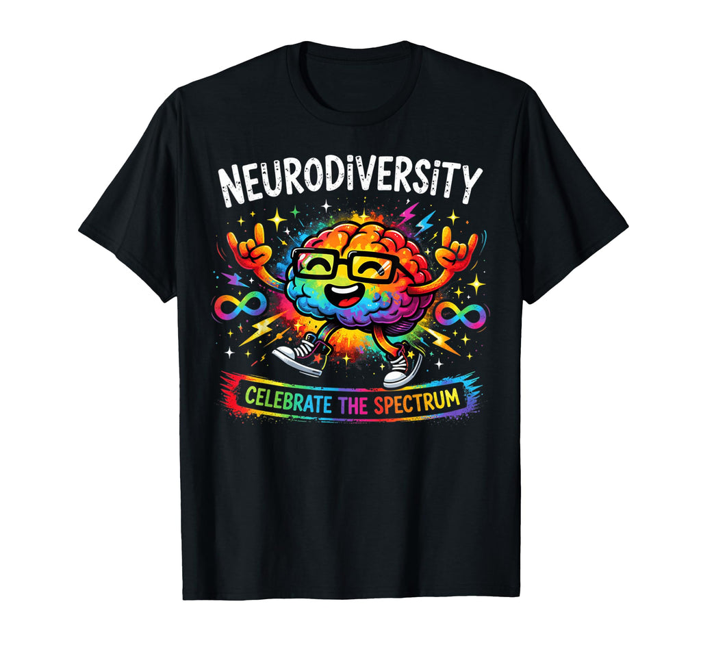 Neurodiversity Brain Autism Awareness Asd T-Shirt - Novelty Apparel Unisex - T-Shirt, Sweatshirt, Hoodie