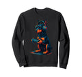 Doberman Pinscher Gamer Gaming Dog Sweatshirt - Aesthetic Graphic Unisex - T-Shirt, Sweatshirt, Hoodie