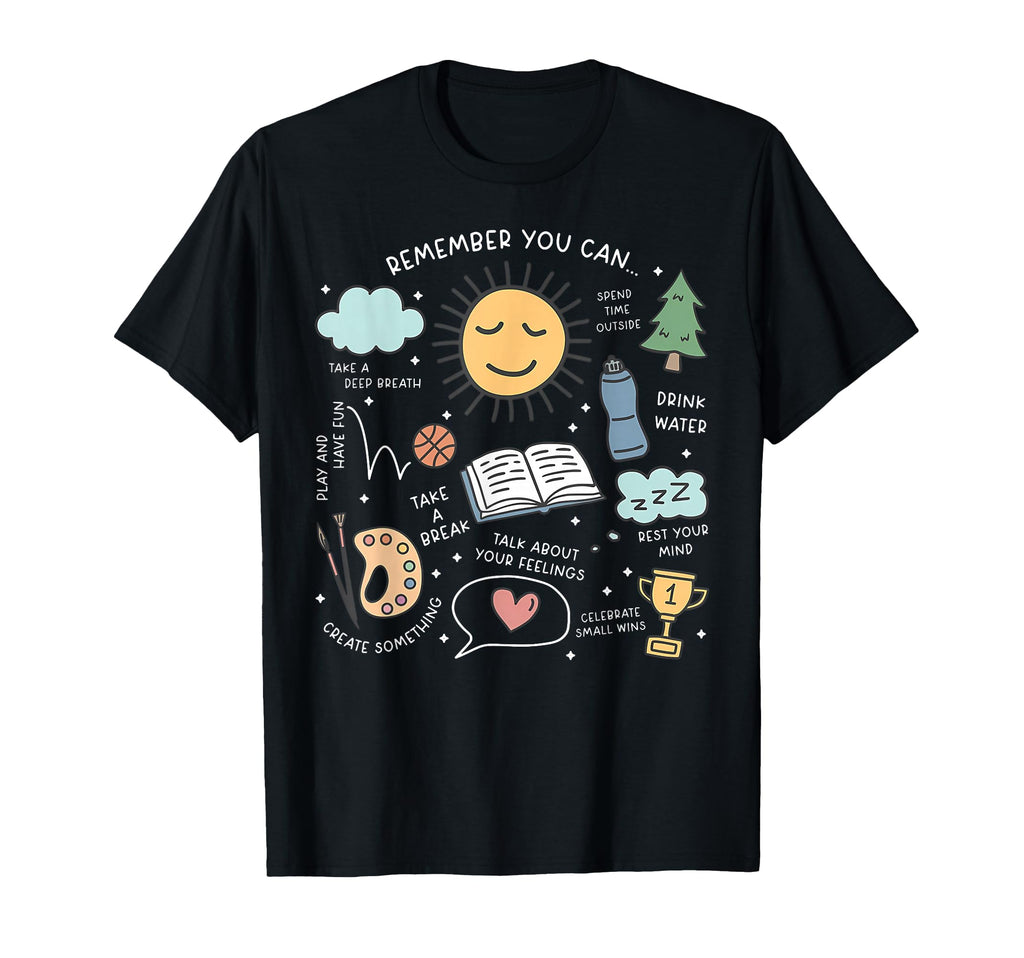 Funny Mental Health Teacher Self T-Shirt - Minimalist Print for Adults - T-Shirt, Sweatshirt, Hoodie