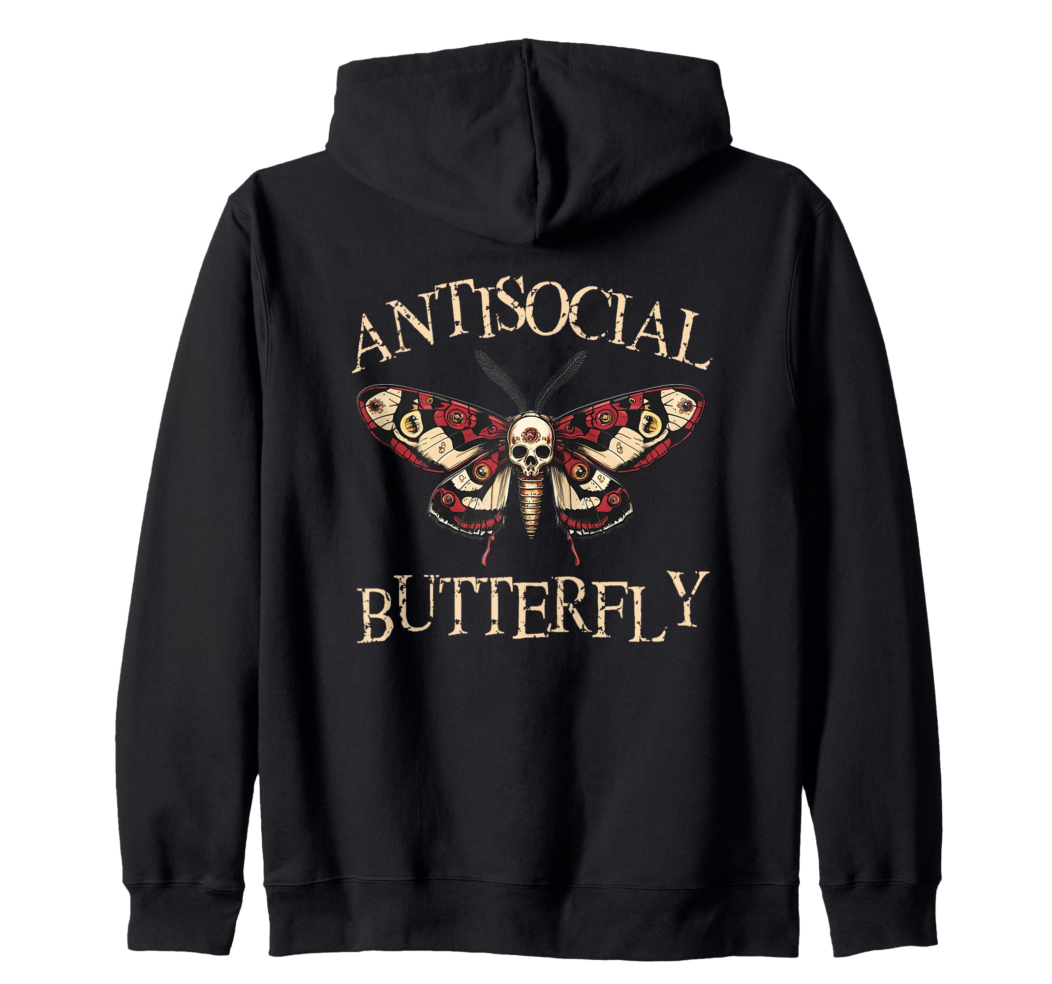 Antisocial Butterfly Gift Hoodie - Fun Novelty Design for Adults - T-Shirt, Sweatshirt, Hoodie
