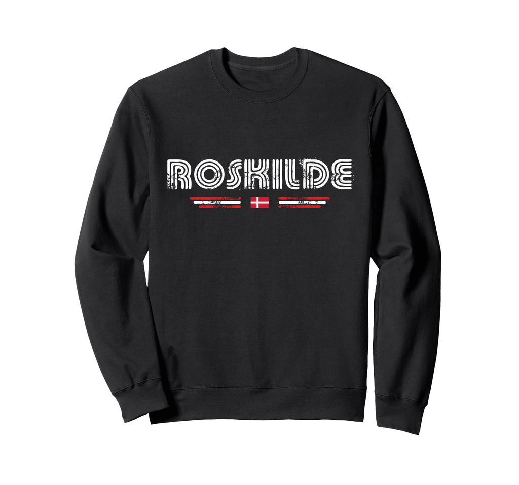 Roskilde Denmark 70S 80S Type Flag Sweatshirt - Graphic Print Unisex - T-Shirt, Sweatshirt, Hoodie