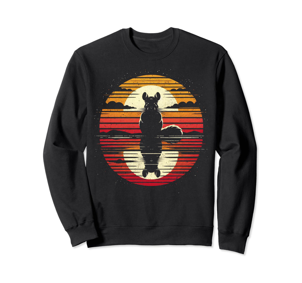 Chinchilla Sunset Safari 70S Sweatshirt - Novelty Apparel Unisex - T-Shirt, Sweatshirt, Hoodie