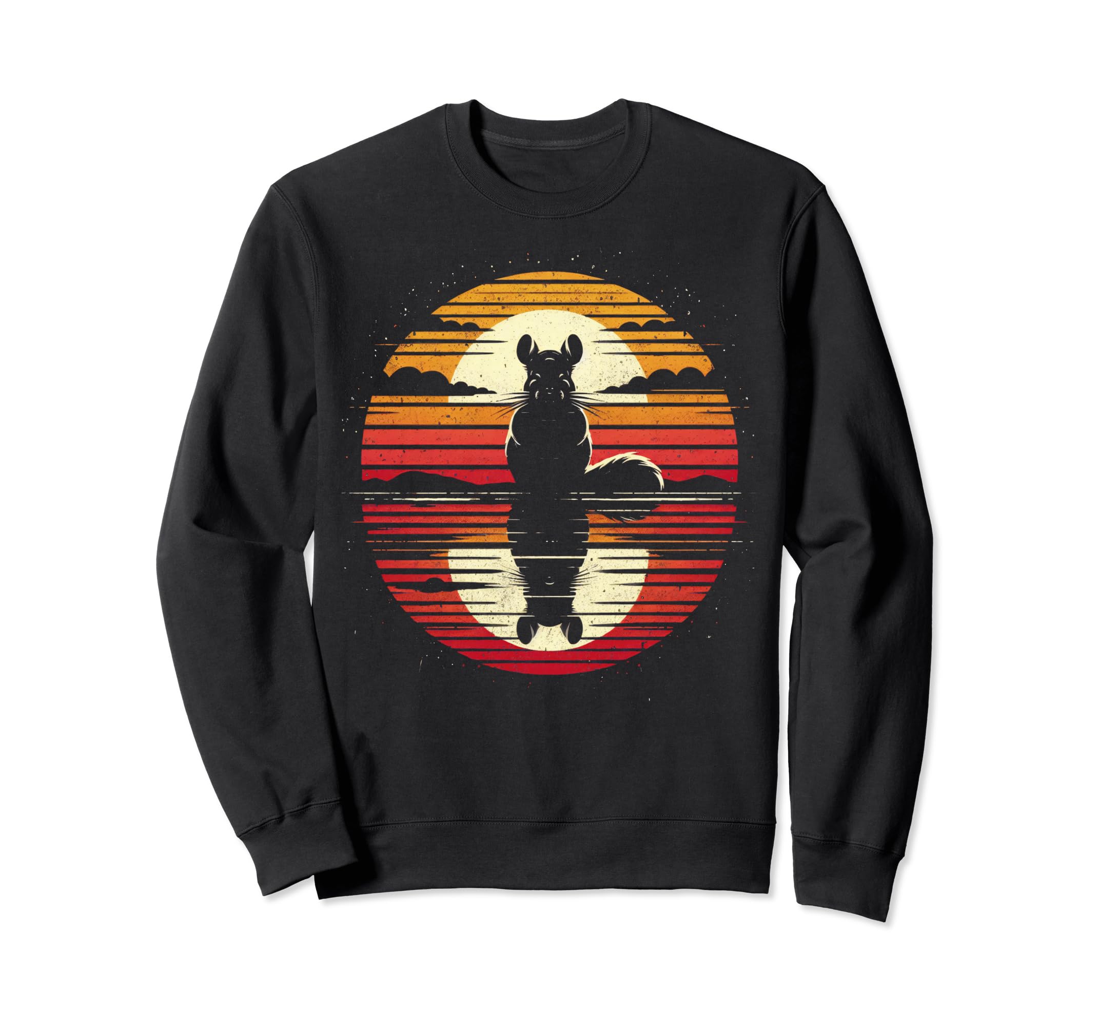 Chinchilla Sunset Safari 70S Sweatshirt - Novelty Apparel Unisex - T-Shirt, Sweatshirt, Hoodie