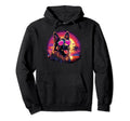 80S Synthwave German Shepherd Hoodie - Fun Novelty Design for Adults - T-Shirt, Sweatshirt, Hoodie