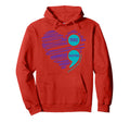 You Matter Teal Purple Heart Mental Health Hoodie - Graphic Print Unisex - T-Shirt, Sweatshirt, Hoodie