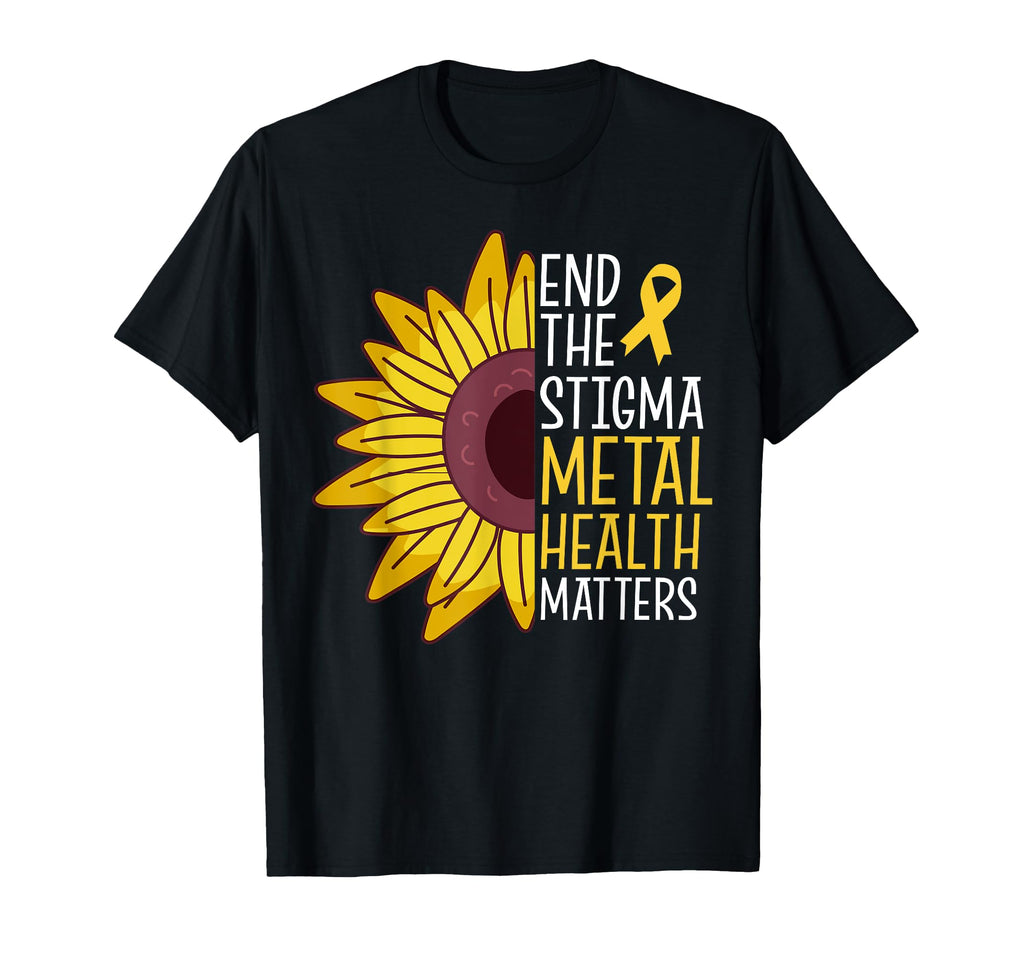 End Stigma Mental Health Matters T-Shirt - Minimalist Print Men Women - T-Shirt, Sweatshirt, Hoodie