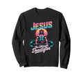 Jesus Ultimate Deadlifter Synthwave Sweatshirt - Unique Graphic for Adults - T-Shirt, Sweatshirt, Hoodie