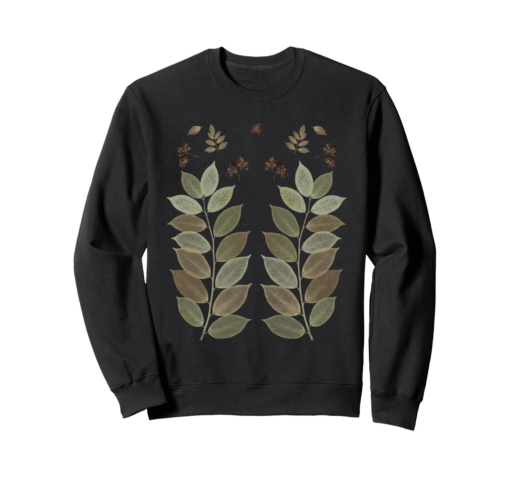 Botanical Leaves Floral Nature Sweatshirt - Unique Graphic for Adults - T-Shirt, Sweatshirt, Hoodie