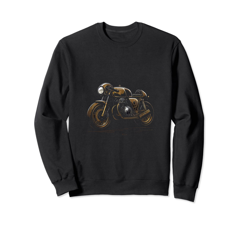Stylish Cafe Racer Motorcycle Sweatshirt - Minimalist Print Men Women - T-Shirt, Sweatshirt, Hoodie