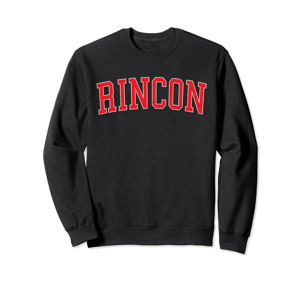 Rincon Ga Distressed Red Varsity Sweatshirt - Novelty Apparel for Adults - T-Shirt, Sweatshirt, Hoodie