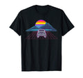 Synthwave Sunset Over Mountain And Off T-Shirt - Graphic Print Men Women - T-Shirt, Sweatshirt, Hoodie