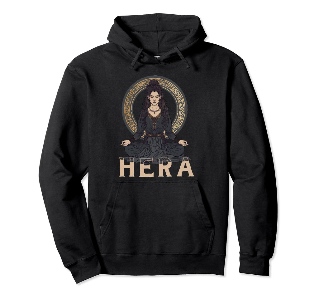 Olympian Goddess Hera Meditation Funny Hoodie - Aesthetic Graphic Unisex - T-Shirt, Sweatshirt, Hoodie