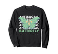 Anti Social Introvert Butterfly Sweatshirt - Minimalist Print Unisex - T-Shirt, Sweatshirt, Hoodie