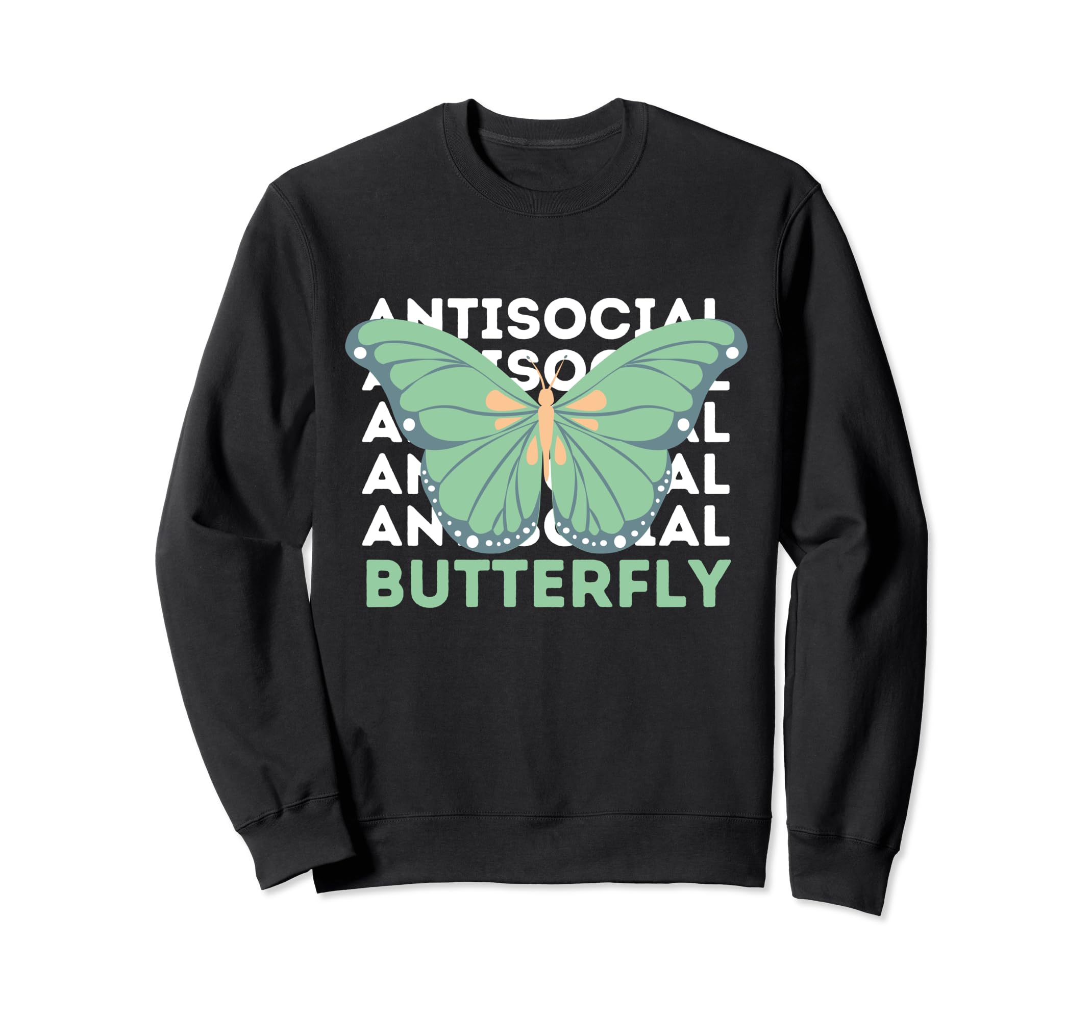 Anti Social Introvert Butterfly Sweatshirt - Minimalist Print Unisex - T-Shirt, Sweatshirt, Hoodie