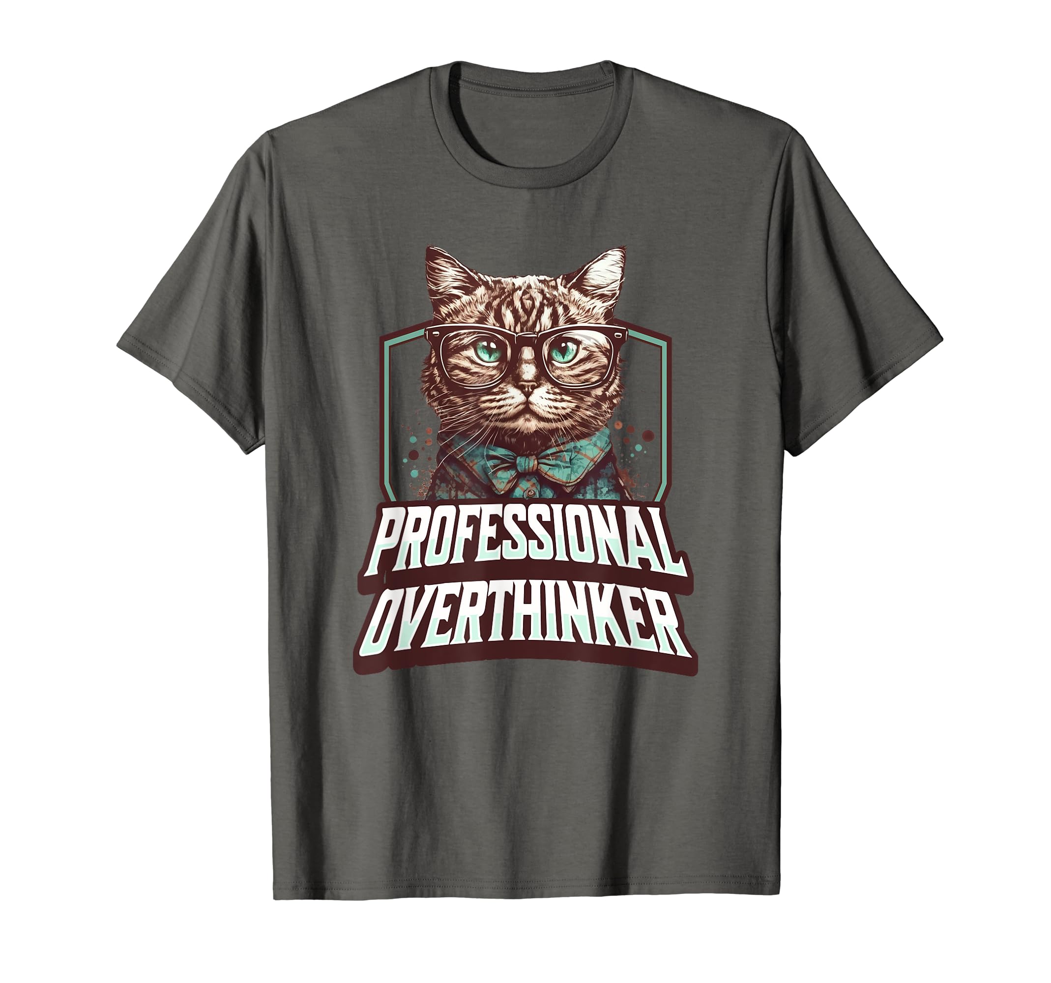 Professional Overthinker Feline T-Shirt - Custom Art Print for Adults - T-Shirt, Sweatshirt, Hoodie