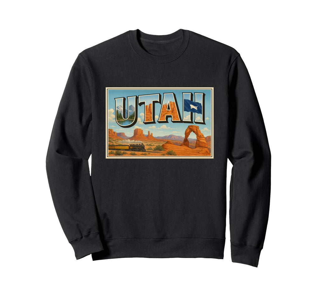 Utah 50S Travel Souvenir Art Sweatshirt - Aesthetic Graphic for Adults - T-Shirt, Sweatshirt, Hoodie