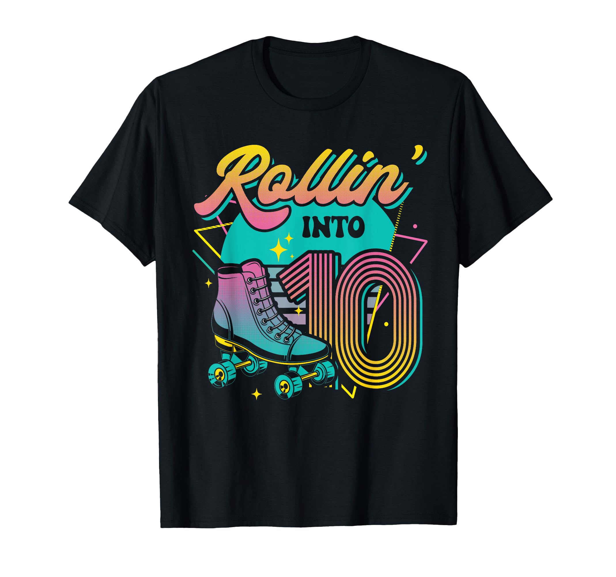 Roller Skate 10Th Birthday Party Rolling T-Shirt - Graphic Print Unisex - T-Shirt, Sweatshirt, Hoodie