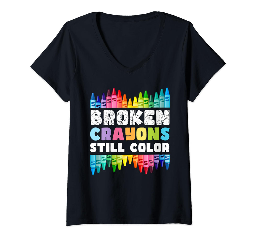 Womens Broken Crayons Still Color T-Shirt - Trendy Graphic Men Women - T-Shirt, Sweatshirt, Hoodie