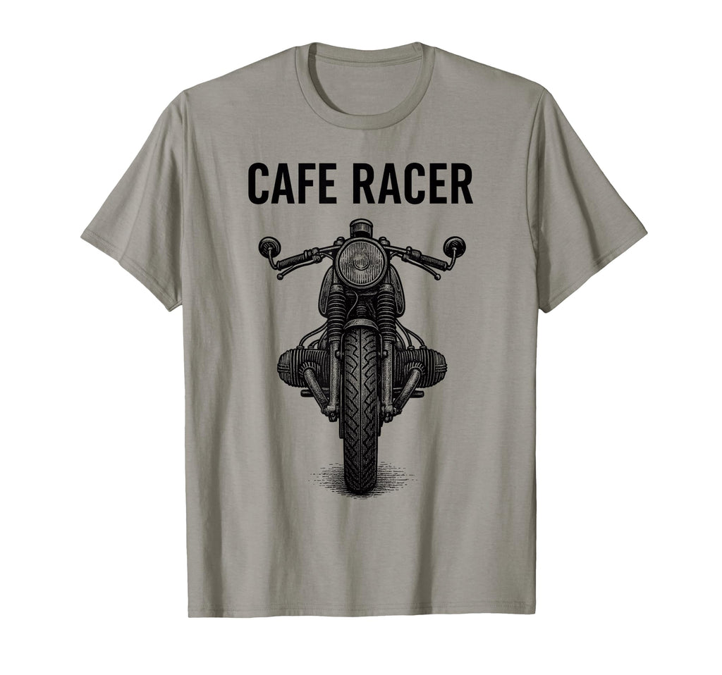 Cafe Racer Front View Biker T-Shirt - Fun Novelty Design Unisex - T-Shirt, Sweatshirt, Hoodie