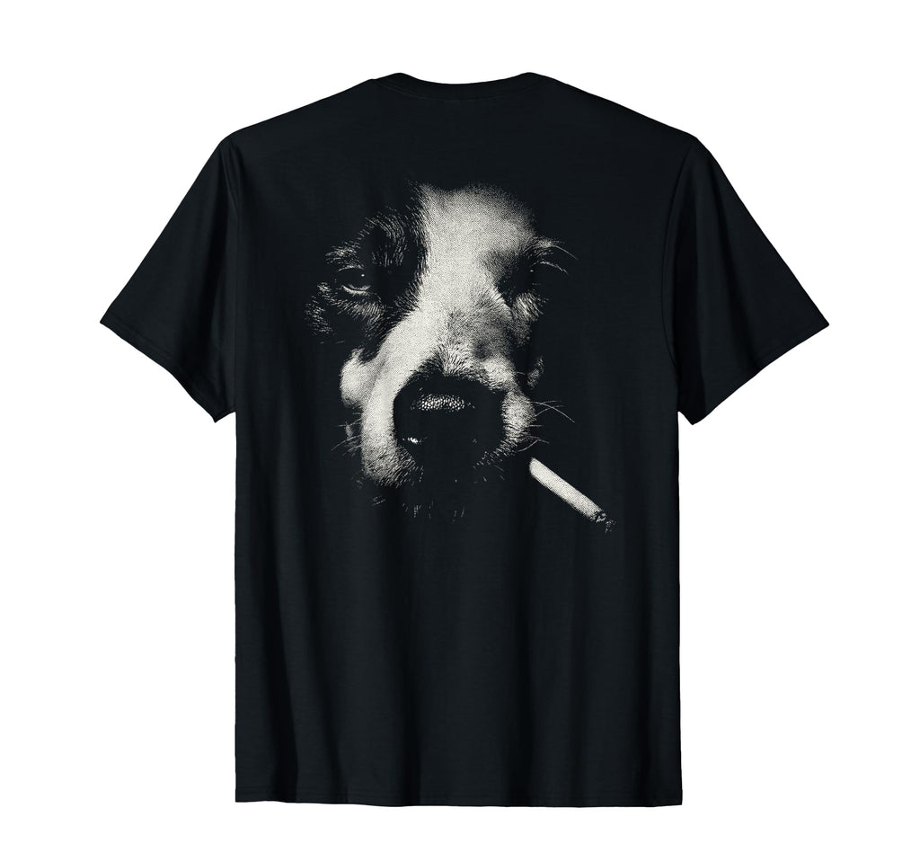 Border Collie Smoking Cigarette T-Shirt - Custom Art Print for Adults - T-Shirt, Sweatshirt, Hoodie