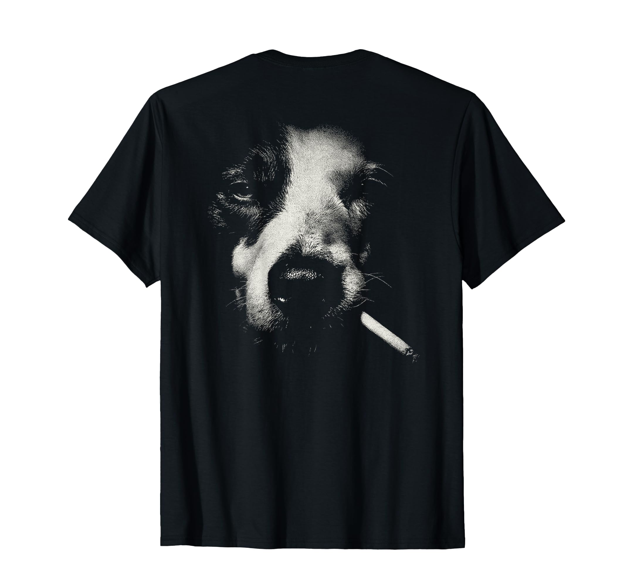 Border Collie Smoking Cigarette T-Shirt - Custom Art Print for Adults - T-Shirt, Sweatshirt, Hoodie