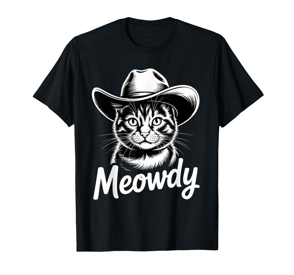 Meowdy Cat Country Western Funny Cowboy T-Shirt - Novelty Apparel Unisex - T-Shirt, Sweatshirt, Hoodie